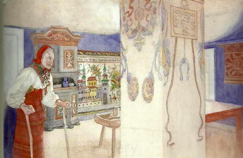 Carl Larsson mor kersti-mitt nordiska museum France oil painting art